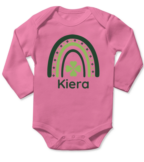 Kiera Clover Boho Rainbow Long Sleeve Baby One-Piece