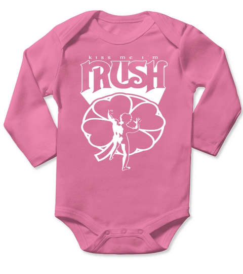 Kiss me im Irush Tshirt Long Sleeve Baby One-Piece