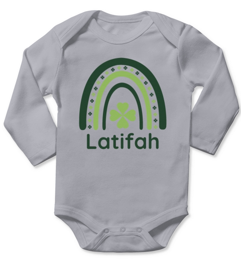 Latifah Clover Boho Rainbow Long Sleeve Baby One-Piece
