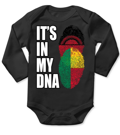 Malawian And Benin Mix Heritage DNA Flag Long Sleeve Baby One-Piece