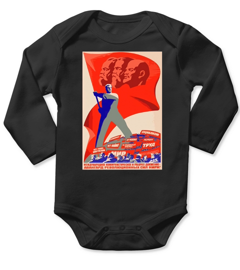 Marxist Revolutionary Vanguard Vintage USSR Retro Soviet Tee Long Sleeve Baby One-Piece