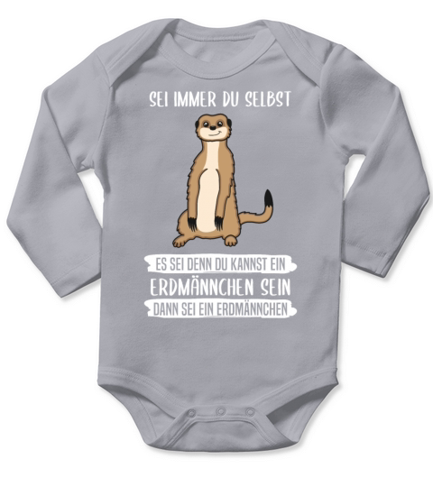 Meerkat Always Be Yourself Quote Gift Long Sleeve Baby One-Piece