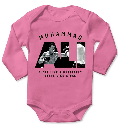 Muhammad Ali Float Like A Butterfly Sting Like A Bee shirt Long Sleeve Baby One-Piece