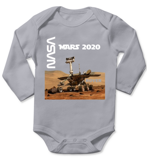 Nasa Star Space Mars 2020 Long Sleeve Baby One-Piece