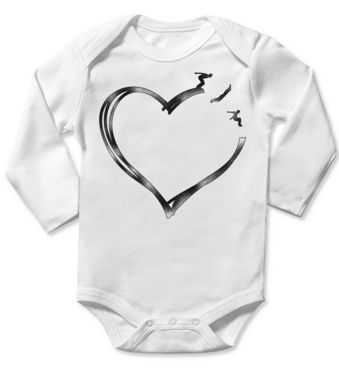Parkour Free Running Traceur Heart Long Sleeve Baby One-Piece