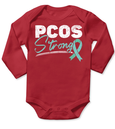 PCOS Strong Polycystic Ovary Syndrome Warrior Long Sleeve Baby One-Piece