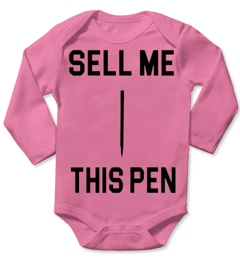 Sell Me This Pen The Wolf Of Wall Street Quote Long Sleeve Baby One-Piece