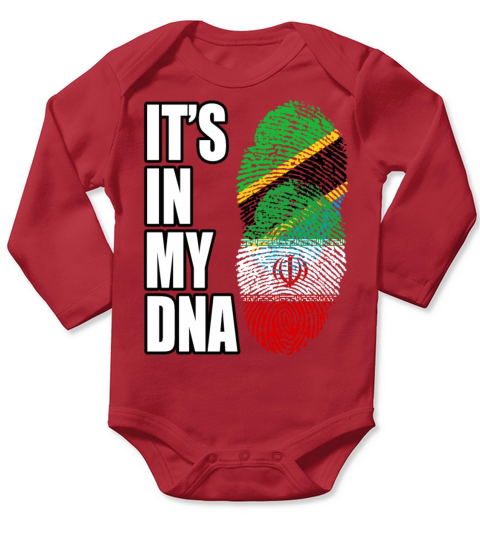 Tanzanian And Iranian Vintage Heritage DNA Flag Long Sleeve Baby One-Piece