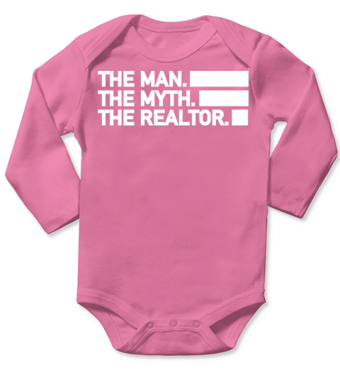 The man the myth the realtor retro vintage Long Sleeve Baby One-Piece