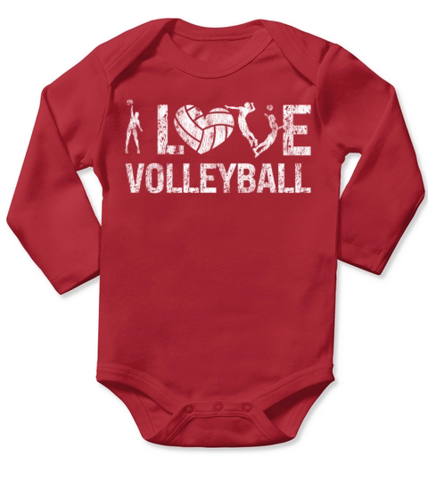 Volleyball Player Team Vintage I Long Sleeve Baby One-Piece