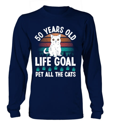 50 Year Old Cat Dad Pet Cat Mom 50th Birthday Long sleeved Unisex