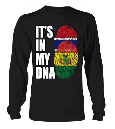 Gambian And Bolivian Mix Heritage DNA Flag Long sleeved Unisex