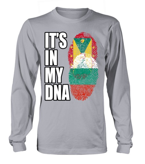 Grenadian And Bulgarian Mix Heritage DNA Flag Long sleeved Unisex