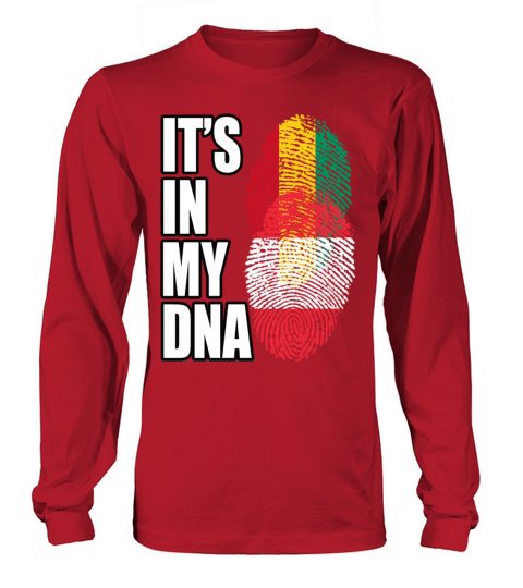 Guinean And Austrian Mix Heritage DNA Flag Long sleeved Unisex