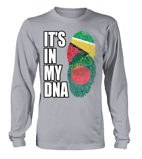 Guyanese And Bangladeshi Mix Heritage DNA Flag Long sleeved Unisex