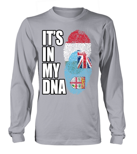 Hungarian And Fijian Mix Heritage DNA Flag Long sleeved Unisex