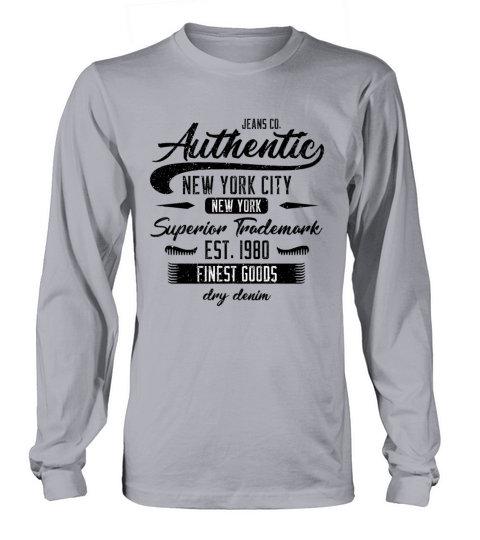 New York City Born In 1980 Vintage Birthday Long sleeved Unisex