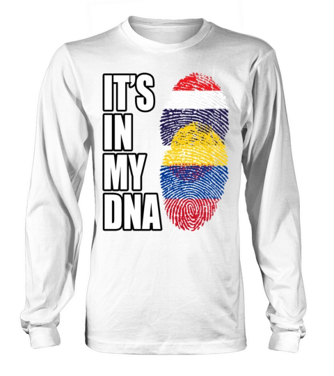 Thai And Colombian Vintage Heritage DNA Flag Long sleeved Unisex