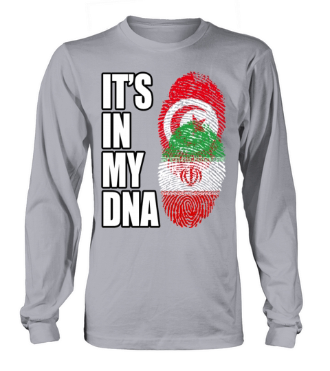 Tunisian And Iranian Mix Heritage DNA Flag Long sleeved Unisex