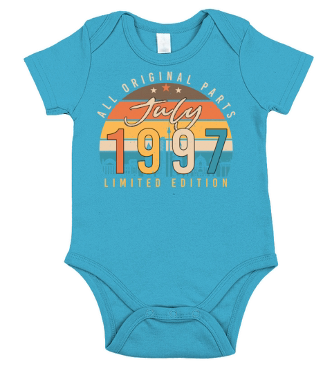 1997 July Vintage Short Sleeve Baby One-Piece