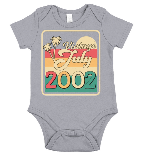 20 Years In July 2002 Short Sleeve Baby One-Piece