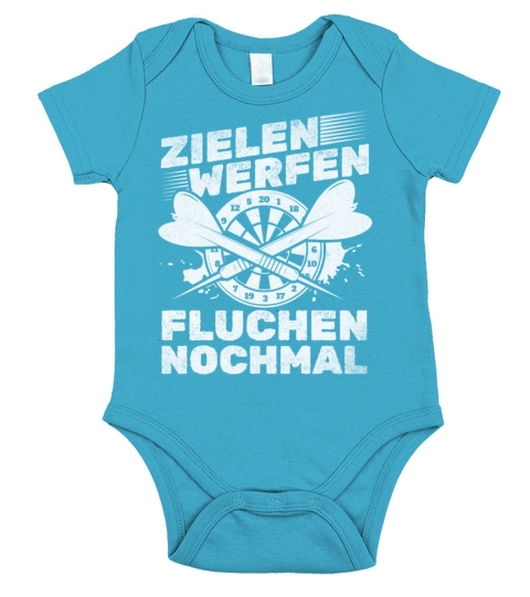 Aim Throw Curse Again Darts Game Playing Darts Short Sleeve Baby One-Piece