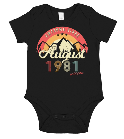 August 1981 Limited Edition Short Sleeve Baby One-Piece