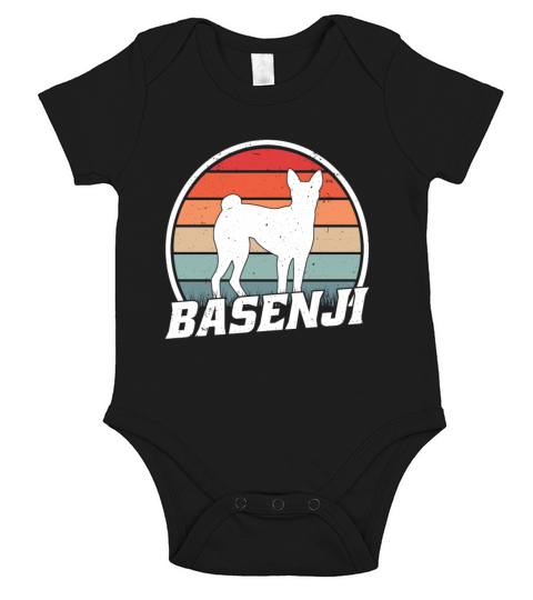 Basenji Retro Congo Terrier Vintage Short Sleeve Baby One-Piece