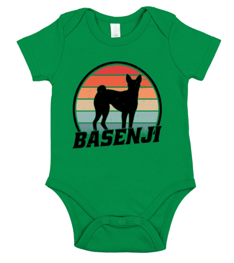 Basenji Retro Congo Terrier Vintage Short Sleeve Baby One-Piece