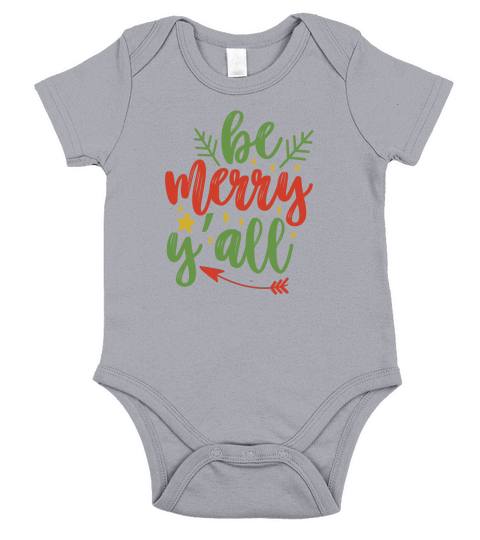 be merry y’all 01 Short Sleeve Baby One-Piece
