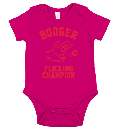 Booger Flick Champion Short Sleeve Baby One-Piece