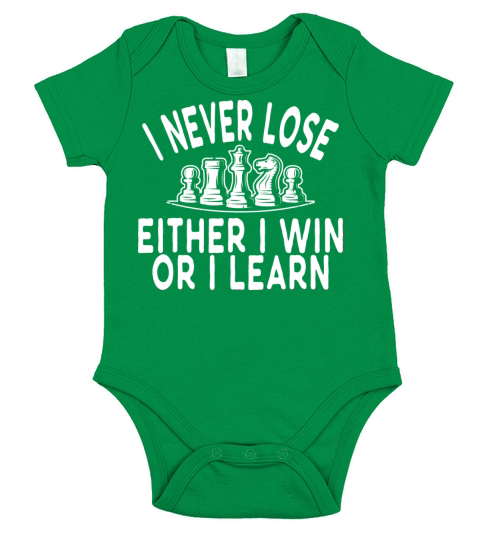Chess - I never lose either I win or I learn Short Sleeve Baby One-Piece