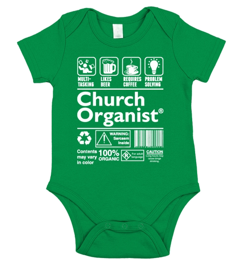 Church Organist Multitasking Beer Coffee Problem T-Shirt Short Sleeve Baby One-Piece