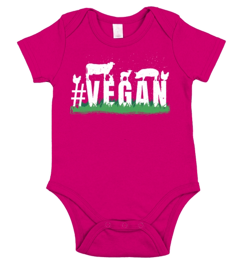 Farm Animals Vegetable Vegetarian Trend Vegan Short Sleeve Baby One-Piece