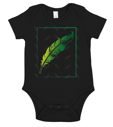 feather Short Sleeve Baby One-Piece