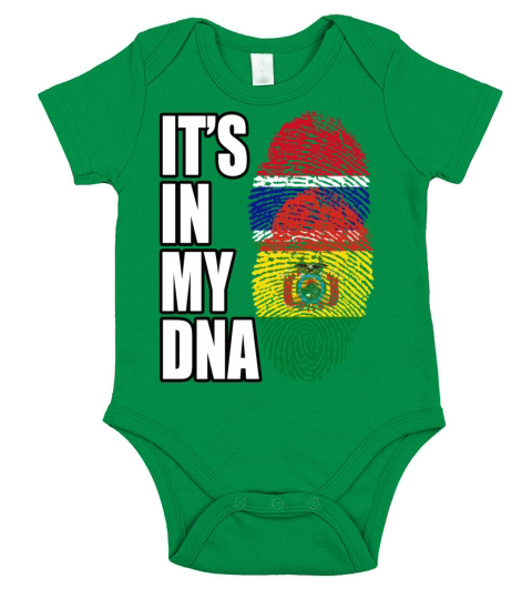 Gambian And Bolivian Mix Heritage DNA Flag Short Sleeve Baby One-Piece