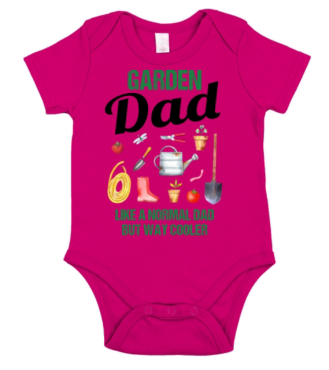 Garden Dad Funny Quote Gift Men Short Sleeve Baby One-Piece