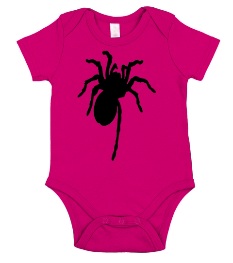 glow-in-the-dark tarantula t-shirt Short Sleeve Baby One-Piece