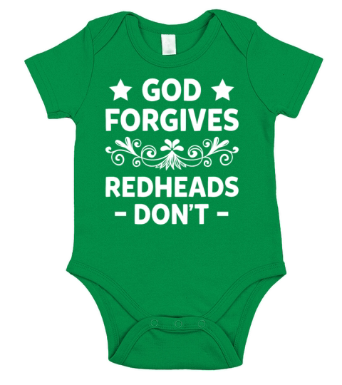 God Forgives Redheads Dont Funny Attitude Girls Short Sleeve Baby One-Piece