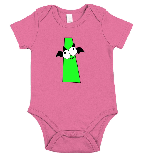 Halloween Alphabets Clipart I Short Sleeve Baby One-Piece