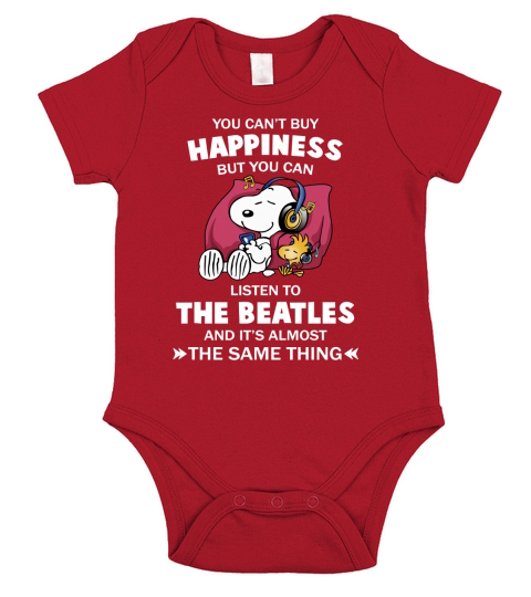 Happiness The Beatles Short Sleeve Baby One-Piece
