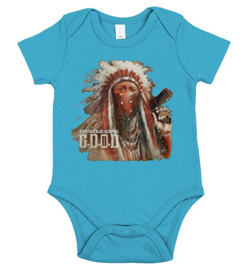 HUSTLE GANG Short Sleeve Baby One-Piece