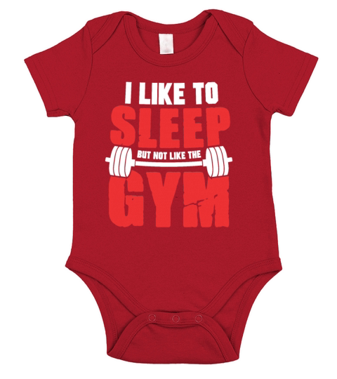 I Like to Sleep Funny Gym Workout Fitness Weightli Short Sleeve Baby One-Piece