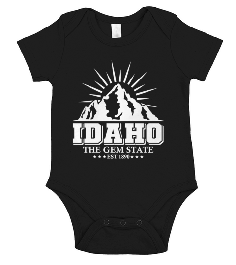 Idaho Mountains Vintage Short Sleeve Baby One-Piece