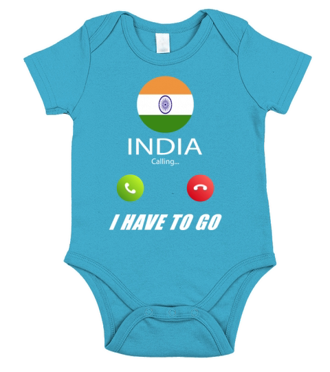 India is calling Is calling Flag Saying Short Sleeve Baby One-Piece