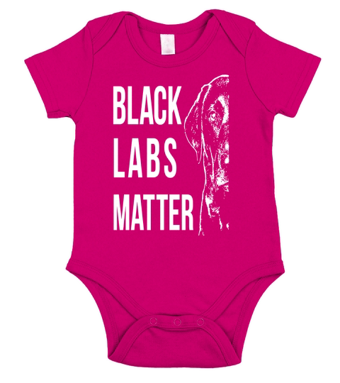 Labrador T-Shirt - Black Labs Matter Short Sleeve Baby One-Piece