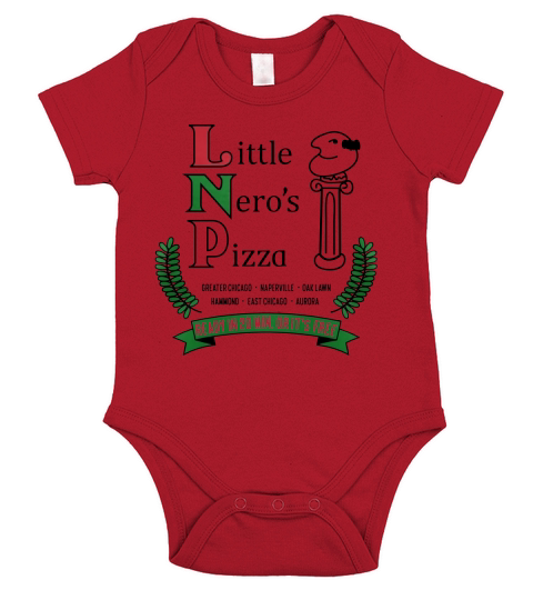 Little Neros Pizza (White tee) T-Shirt Short Sleeve Baby One-Piece