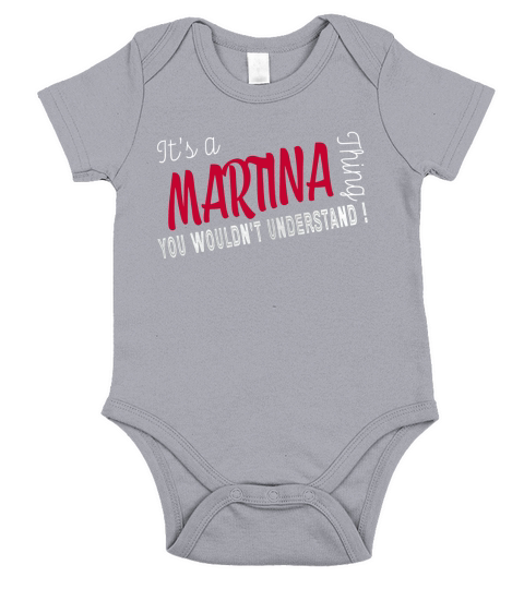 Martina Its Martina Thing  TeeForMartina Short Sleeve Baby One-Piece