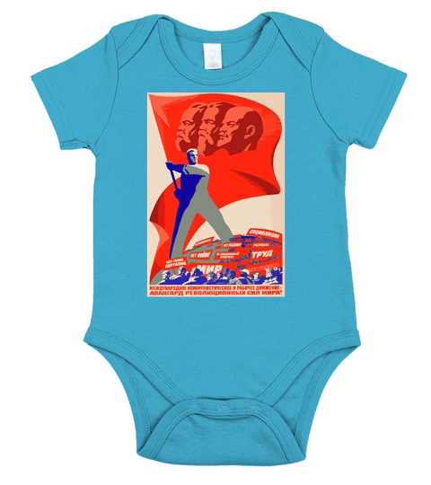 Marxist Revolutionary Vanguard Vintage USSR Retro Soviet Tee Short Sleeve Baby One-Piece