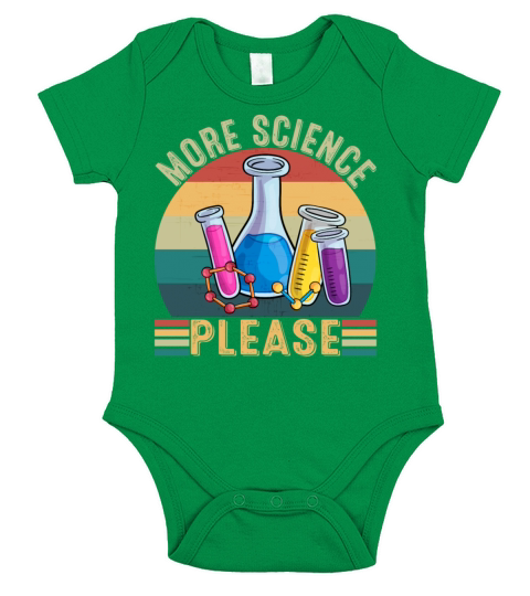 More Science Please Teacher Vintage Short Sleeve Baby One-Piece